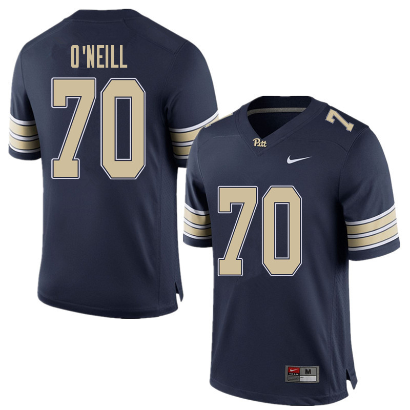 Men #70 Brian O'Neill Pittsburgh Panthers College Football Jerseys Sale-Home Blue